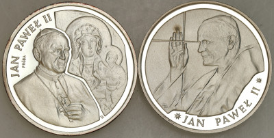 10000 zł Papież 1988 + 200000 zł Papież 1991 próba zestaw 2 sztuk - SREBRO
