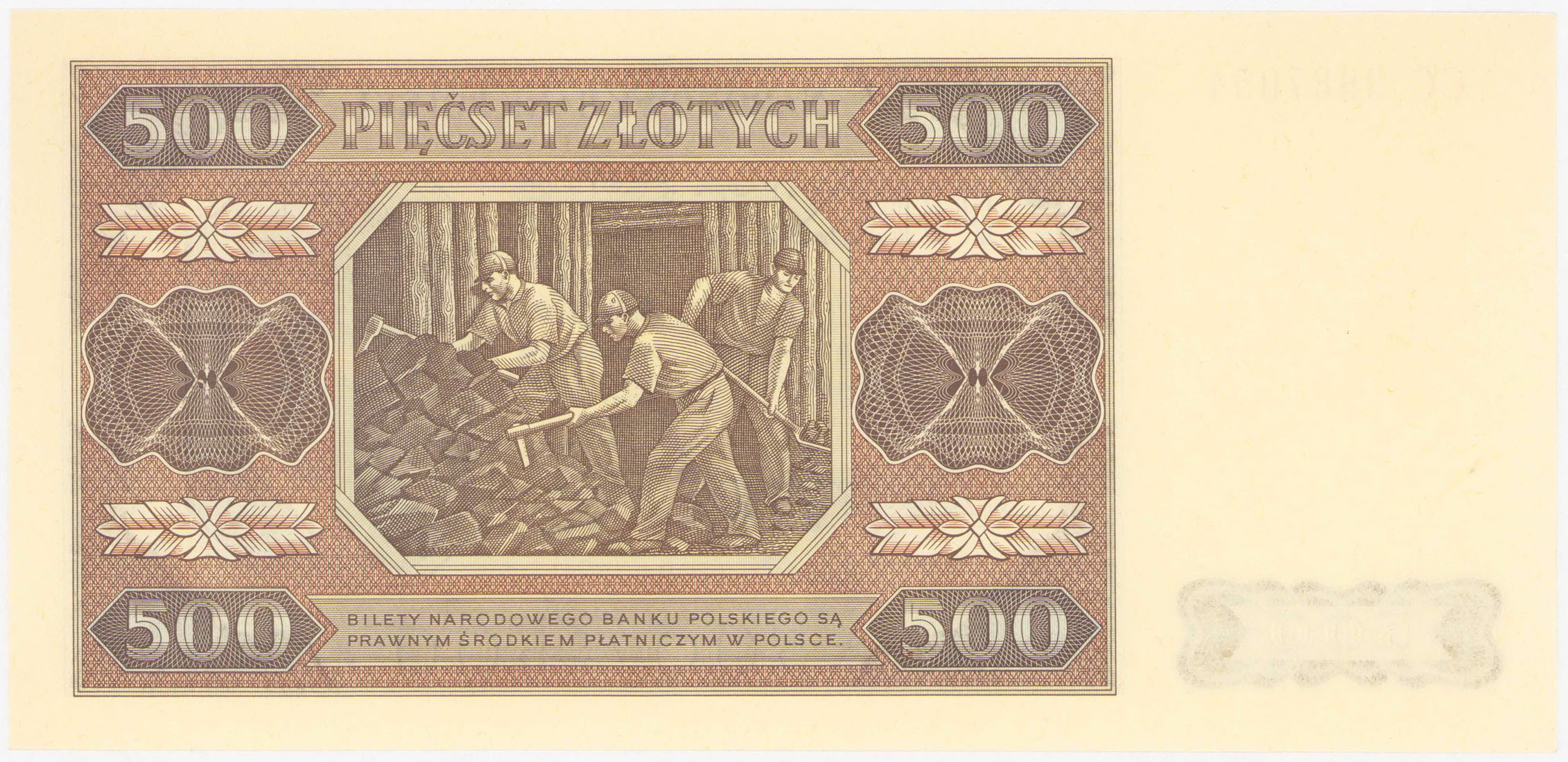 WZÓR 500 złotych 1948 seria CC