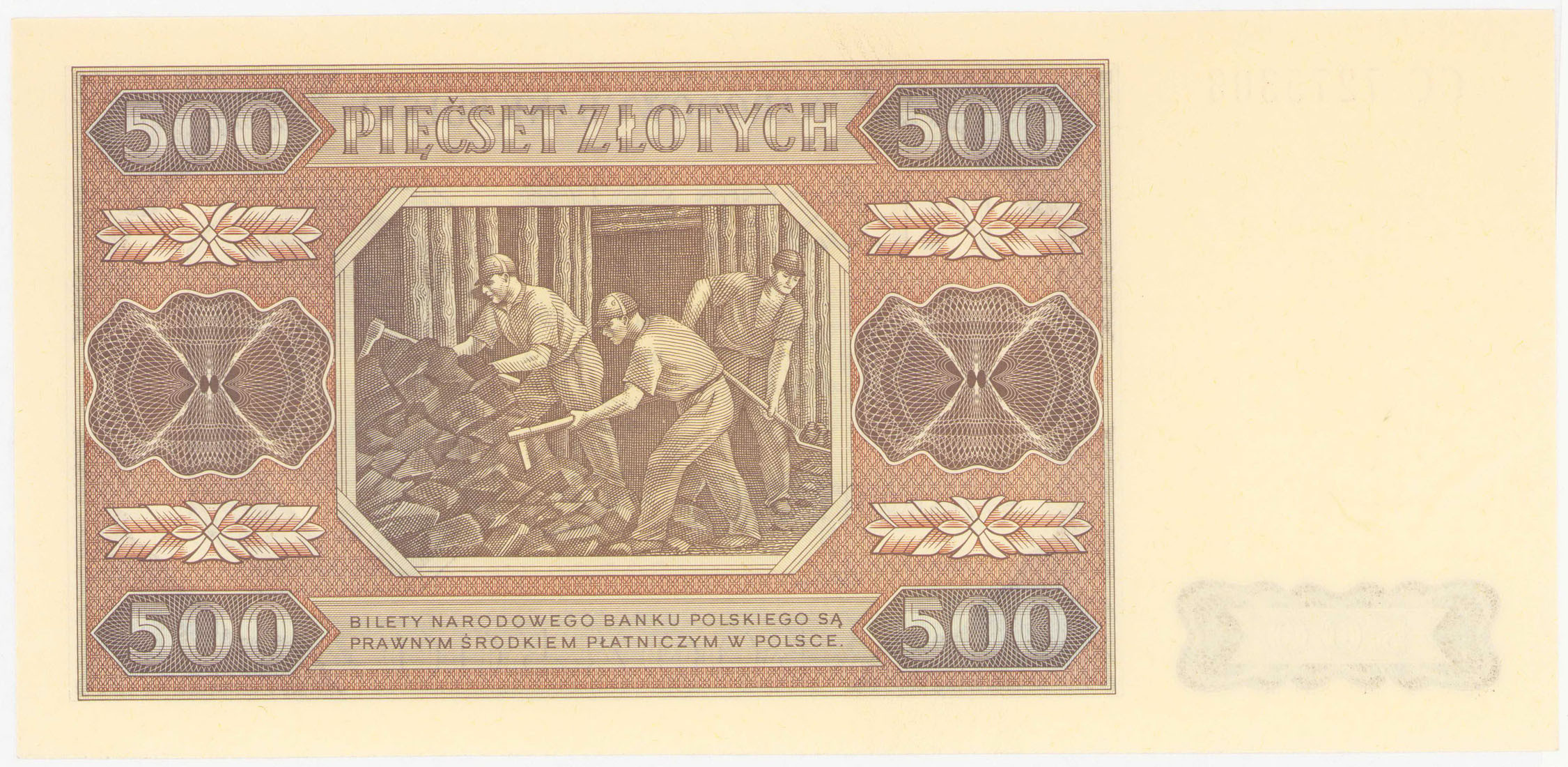 500 złotych 1948 seria CC - PIĘKNY