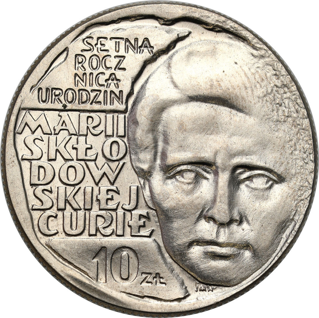 PRL. PRÓBA Nikiel 10 Złotych 1967 - Maria Skłodowska-Curie | Archiwum ...