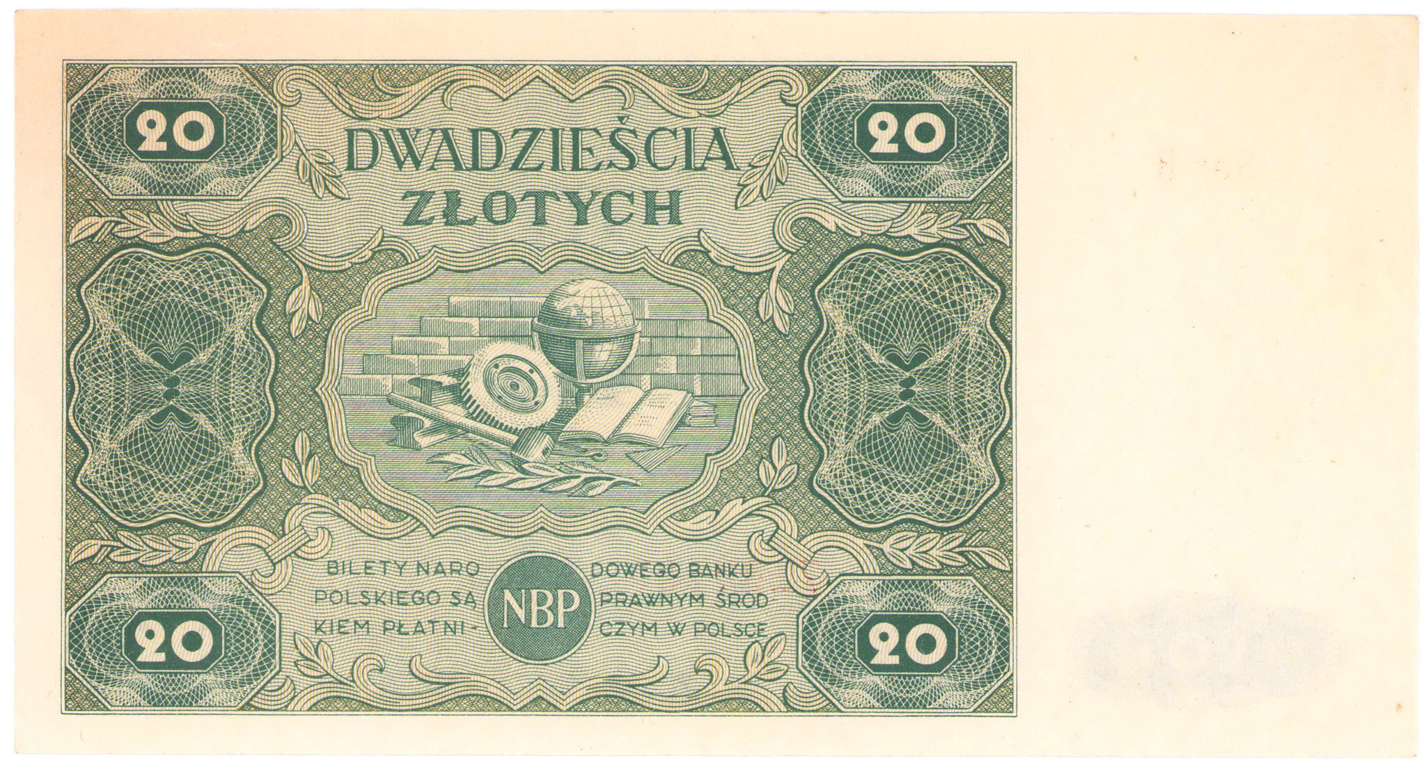 20 złotych 1947 seria B - RZADSZY