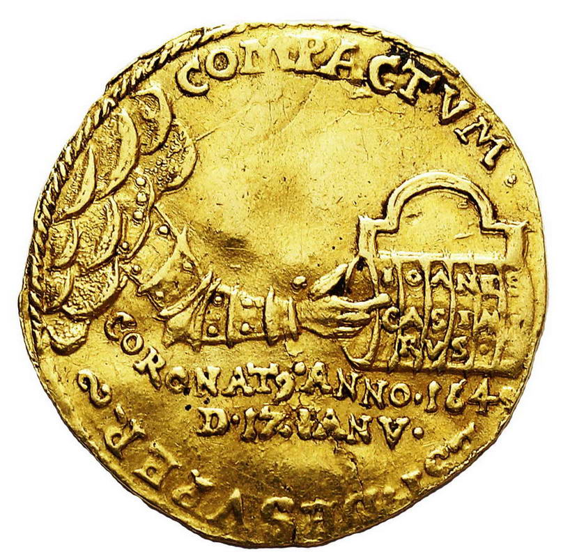 Jan II Kazimierz. Dukat koronacyjny 1649
