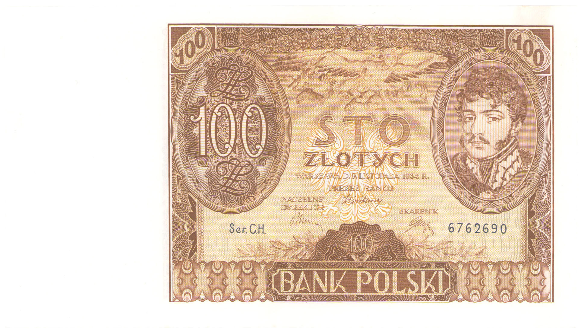 100 złotych 1934 seria CH