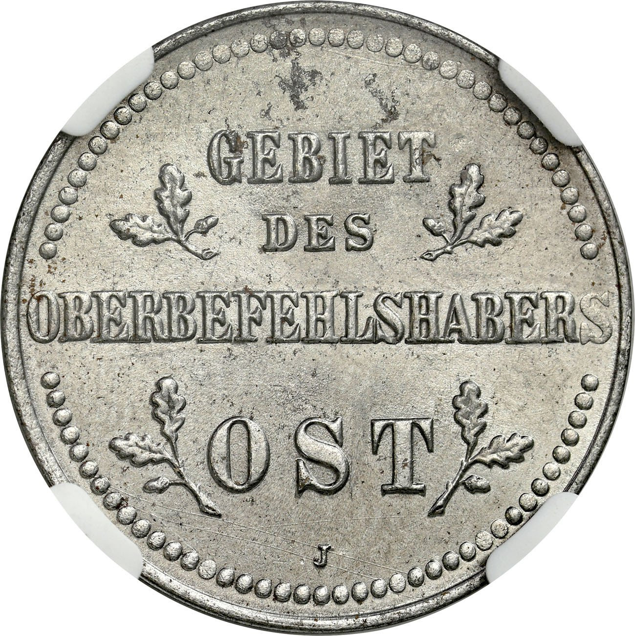 Niemieckie Władze Okupacyjne. OST 2 Kopiejki 1916 J, Hamburg NGC MS61 – PIĘKNE
