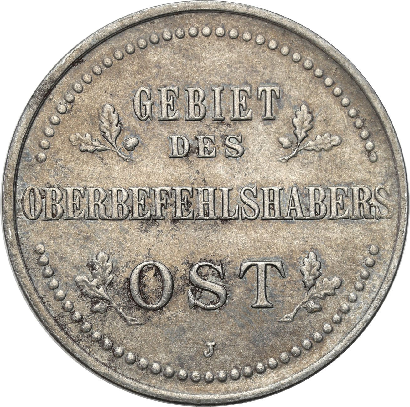 Niemieckie Władze Okupacyjne - OST. 3 kopiejki 1916 J, Hamburg