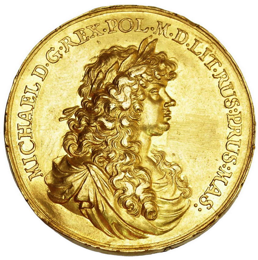 Michał Korybut Wiśniowiecki. Medal zaślubinowy wagi 8 dukatów 1670