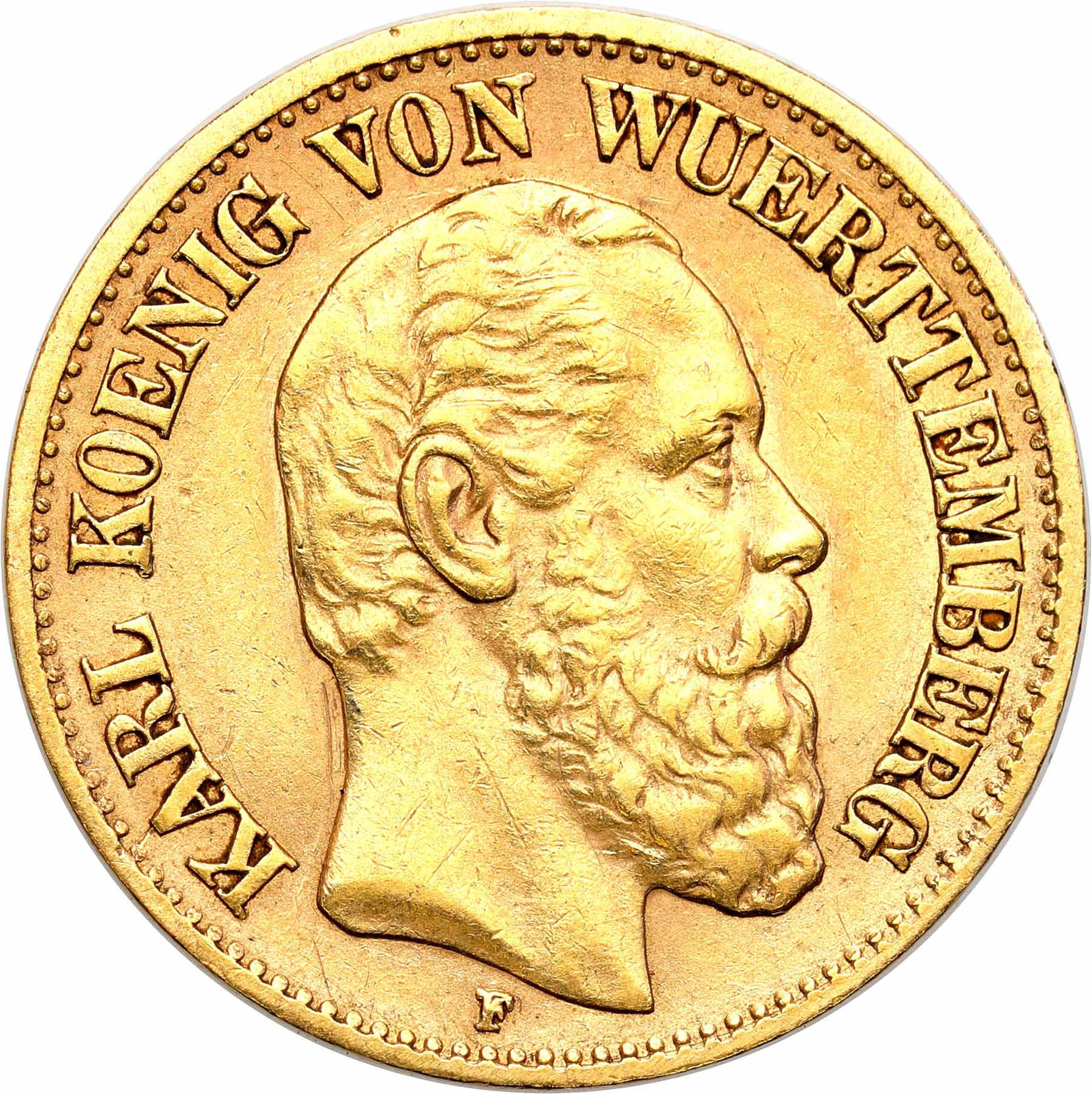 Niemcy, Badenia. Fryderyk I (1856-1907). 10 marek 1876 G, Karlsruhe