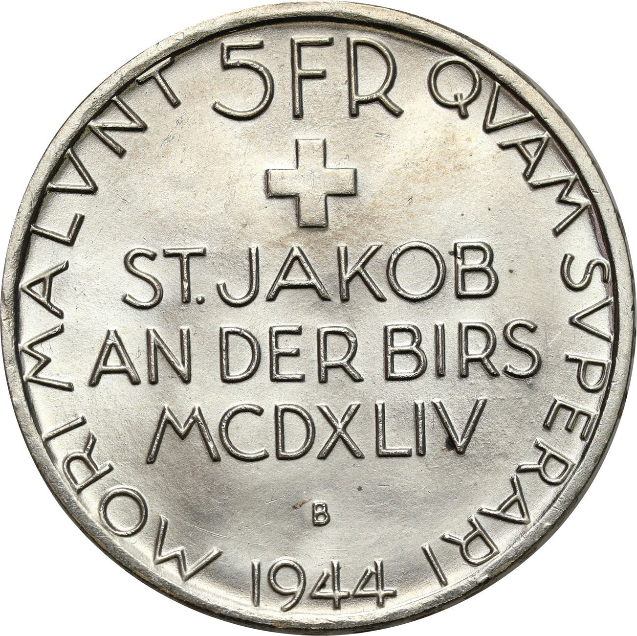 Szwajcaria 5 Franków 1944 B, St. Jakob