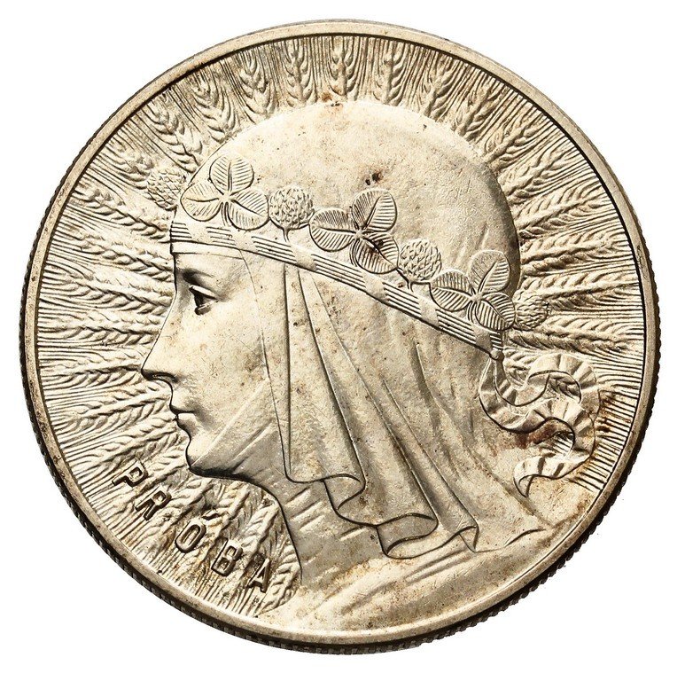 10 złotych 1932, głowa kobiety, PRÓBA, srebro