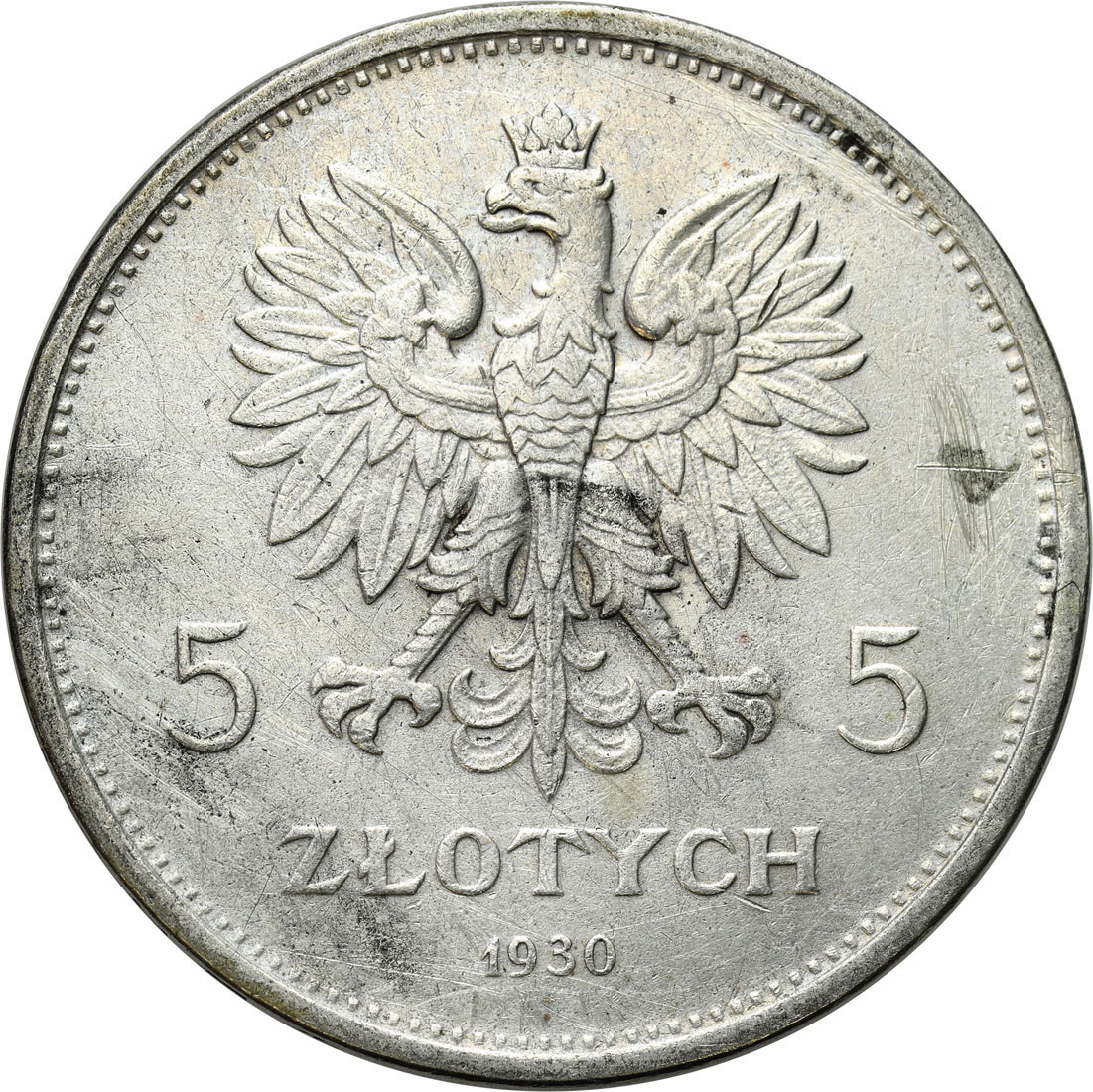 II RP. 5 złotych 1930 Sztandar