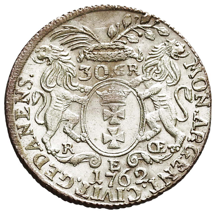 August III Sas. 1 złoty (gulden) 1762, Gdańsk