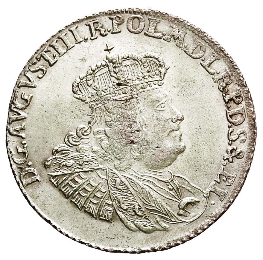 August III Sas. 1 złoty (gulden) 1762, Gdańsk