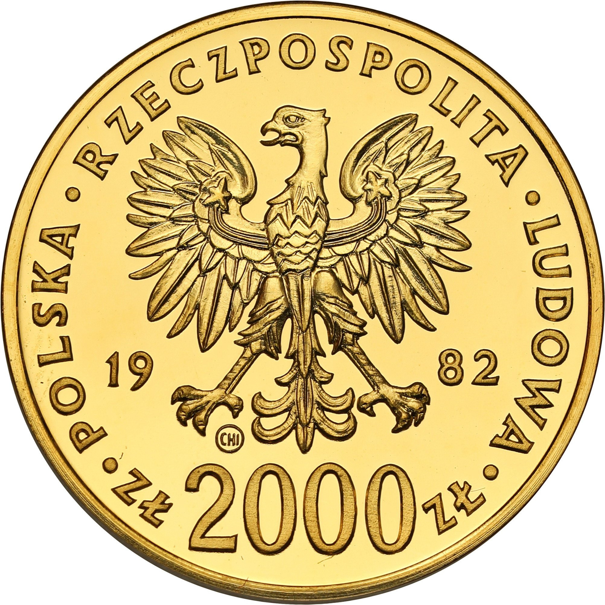 PRL. 2.000 złotych 1982 Jan Paweł II, stempel zwykły
