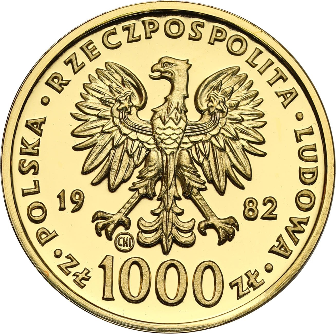 PRL. 1.000 złotych 1982 Jan Paweł II stempel zwykły