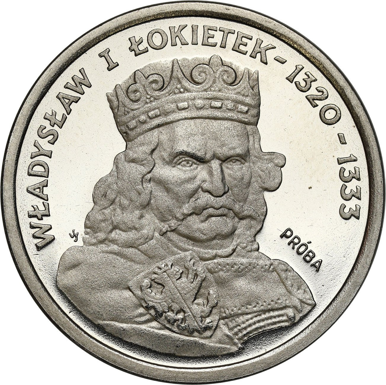 PRL. PRÓBA Nikiel 200 złotych 1986 - Władysław Łokietek 