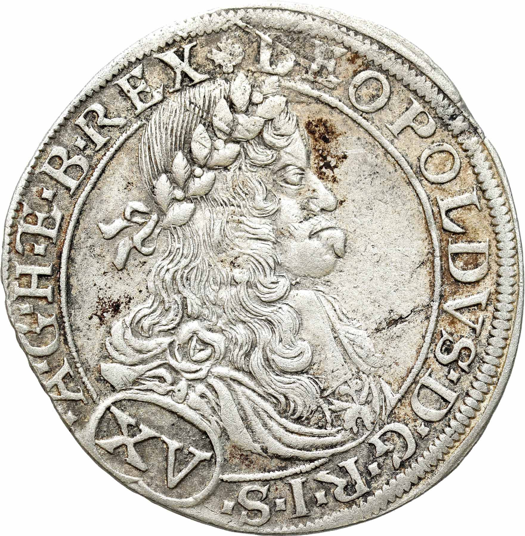 Austria, Leopold I (1657–1705). 15 krajcarów 1664, Wiedeń