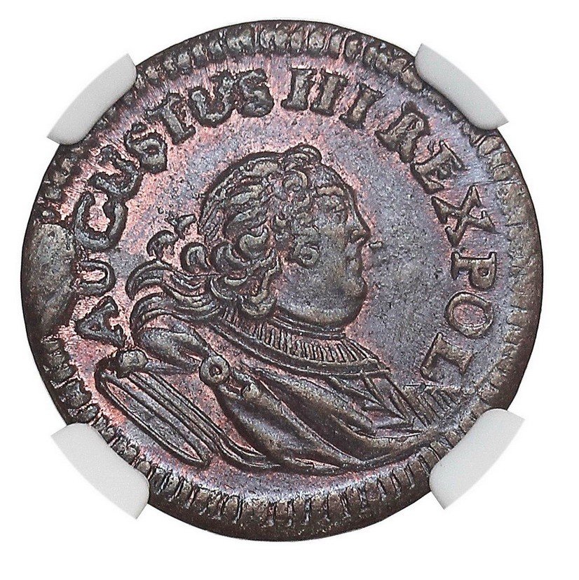 August III Sas. Grosz 1754 H, Grünthal