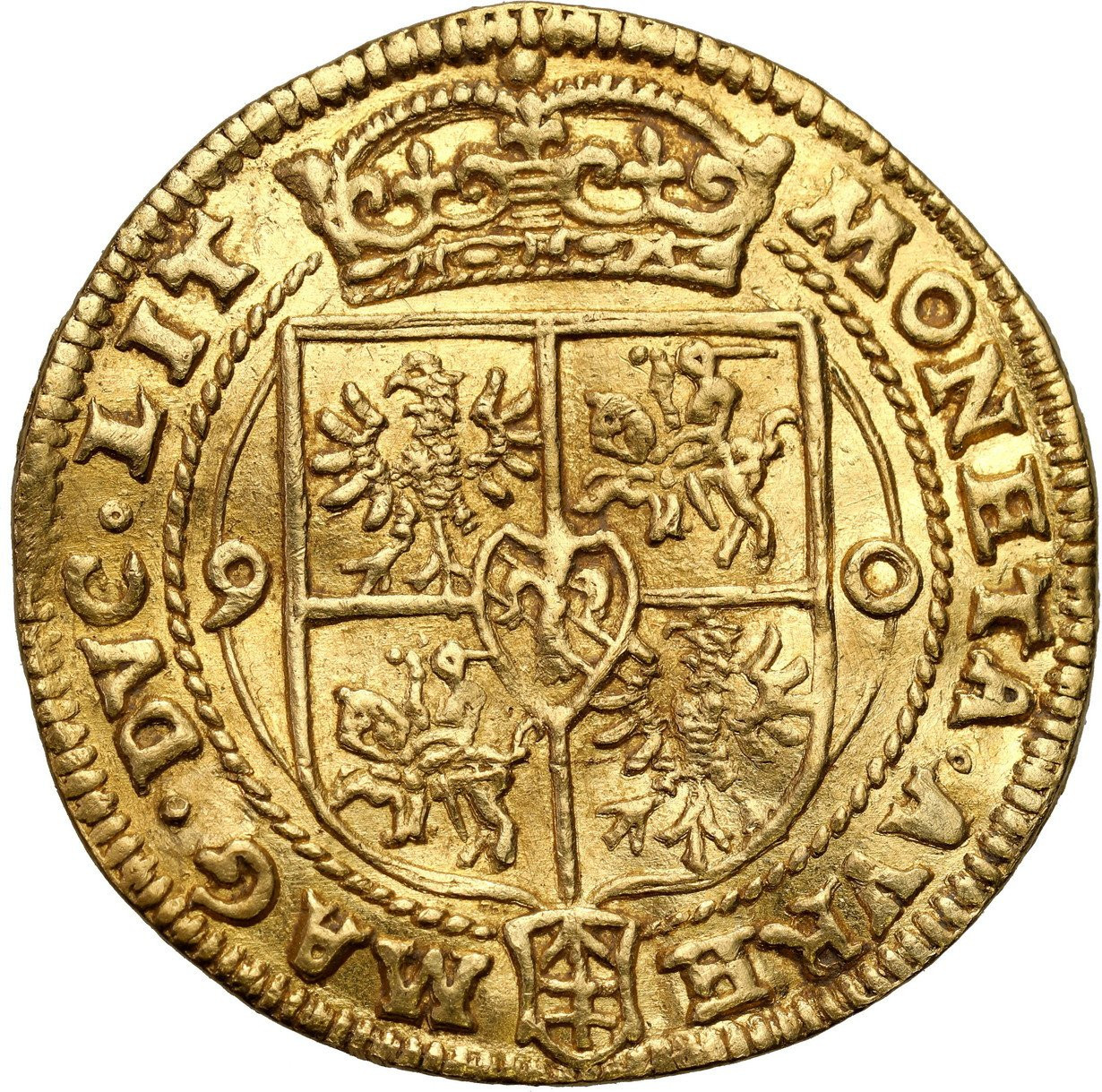 Zygmunt III Waza. Dukat 1590, Wilno - RZADKOŚĆ R8