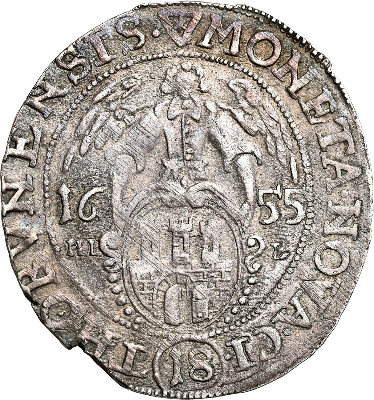 Jan II Kazimierz. Ort (18 groszy) 1655, Toruń