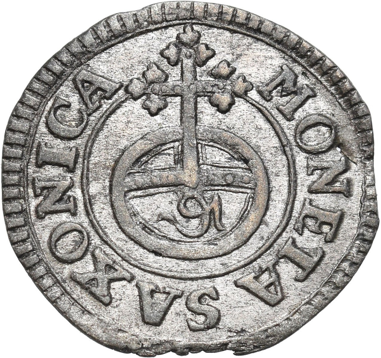 August II Mocny. Halerz (fenig) 1709, Drezno - RZADKI