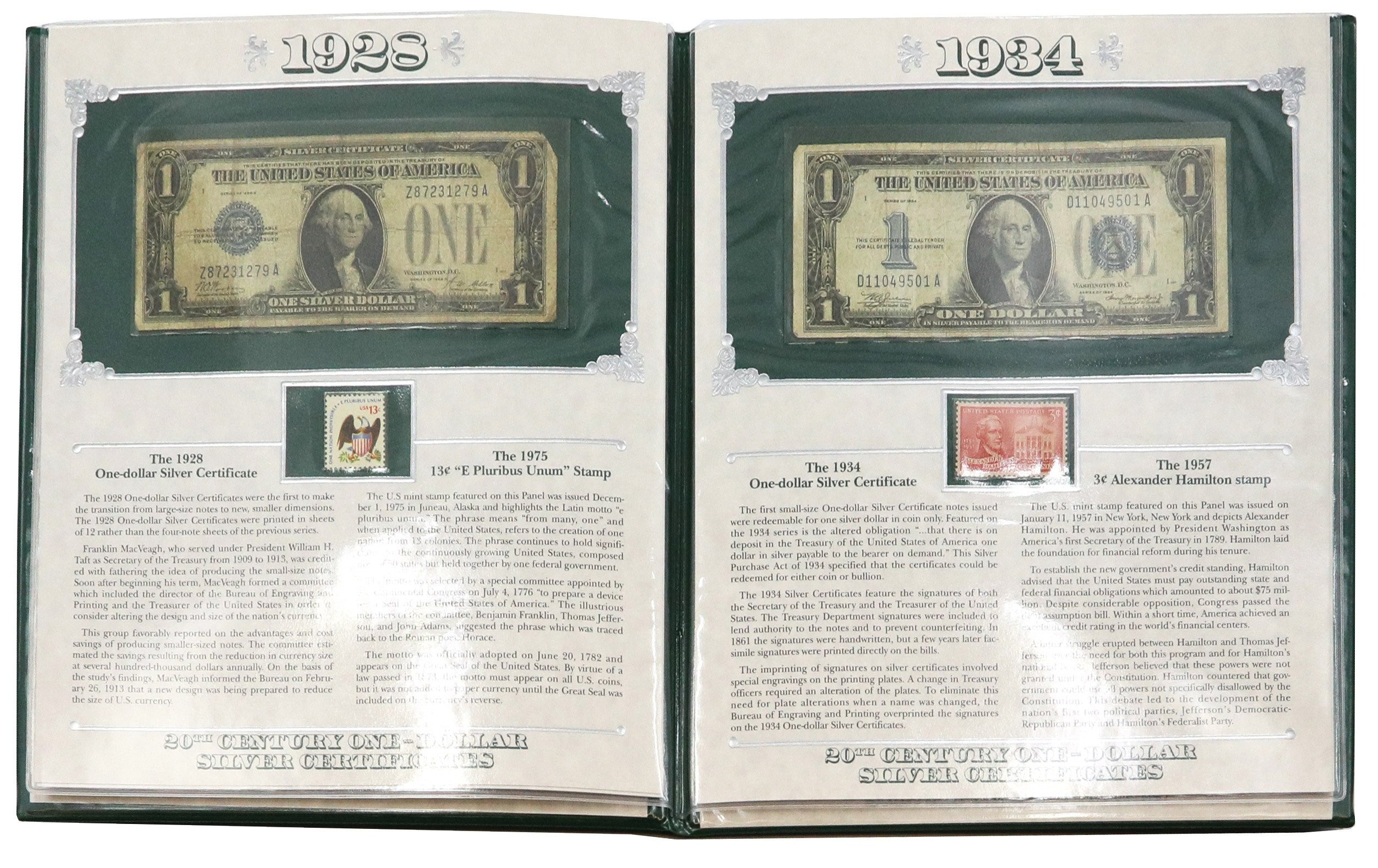 USA. 20th Century One Dollar Silver Certificates 1923 – 1957, 5 sztuk