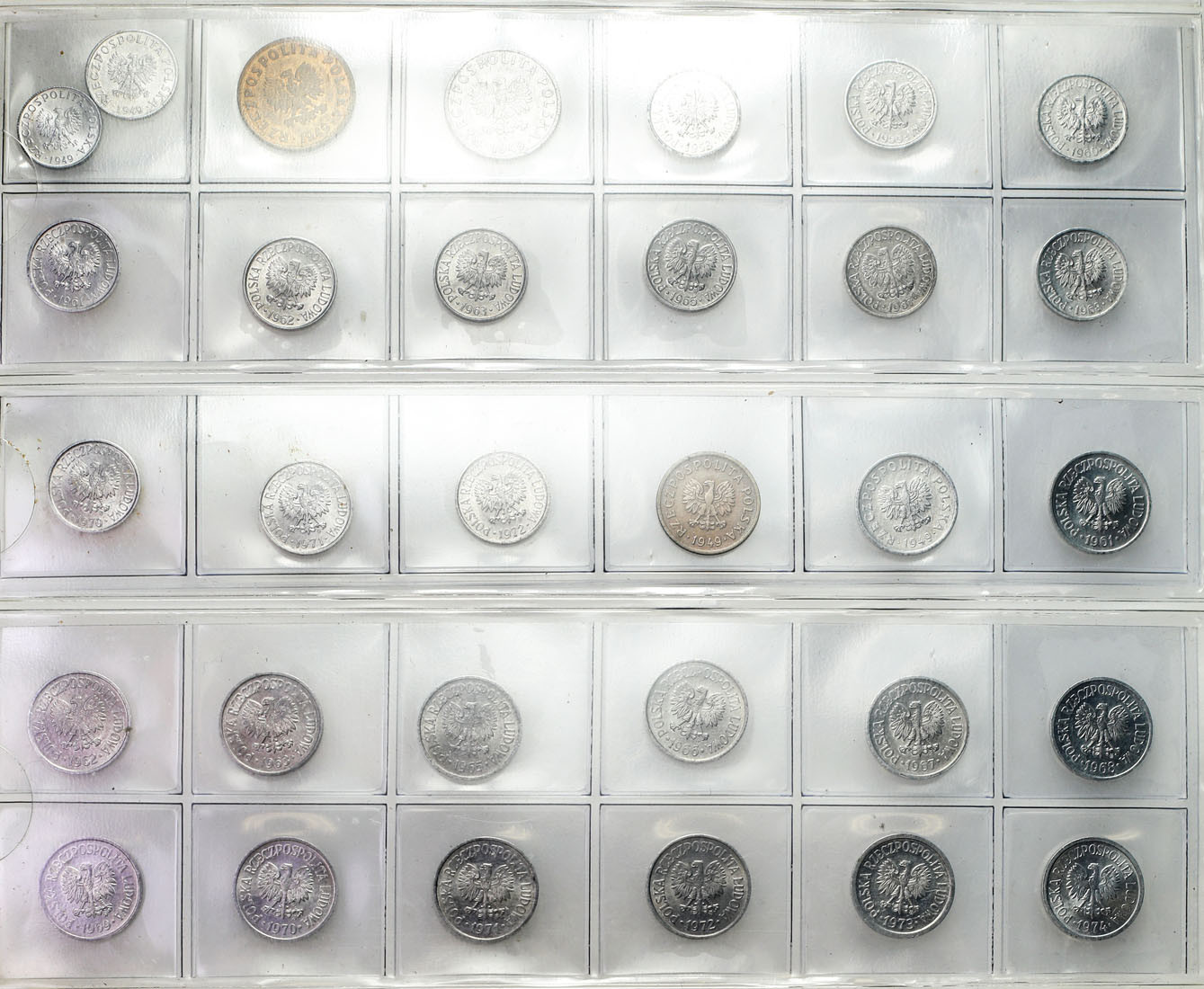 1 grosz do 1 złoty 1949-1983, zestaw 88 monet