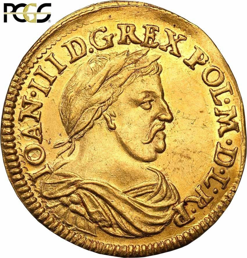 Jan III Sobieski. Dukat 1677, Gdańsk PCGS UNC Details ex. Mękicki collection
