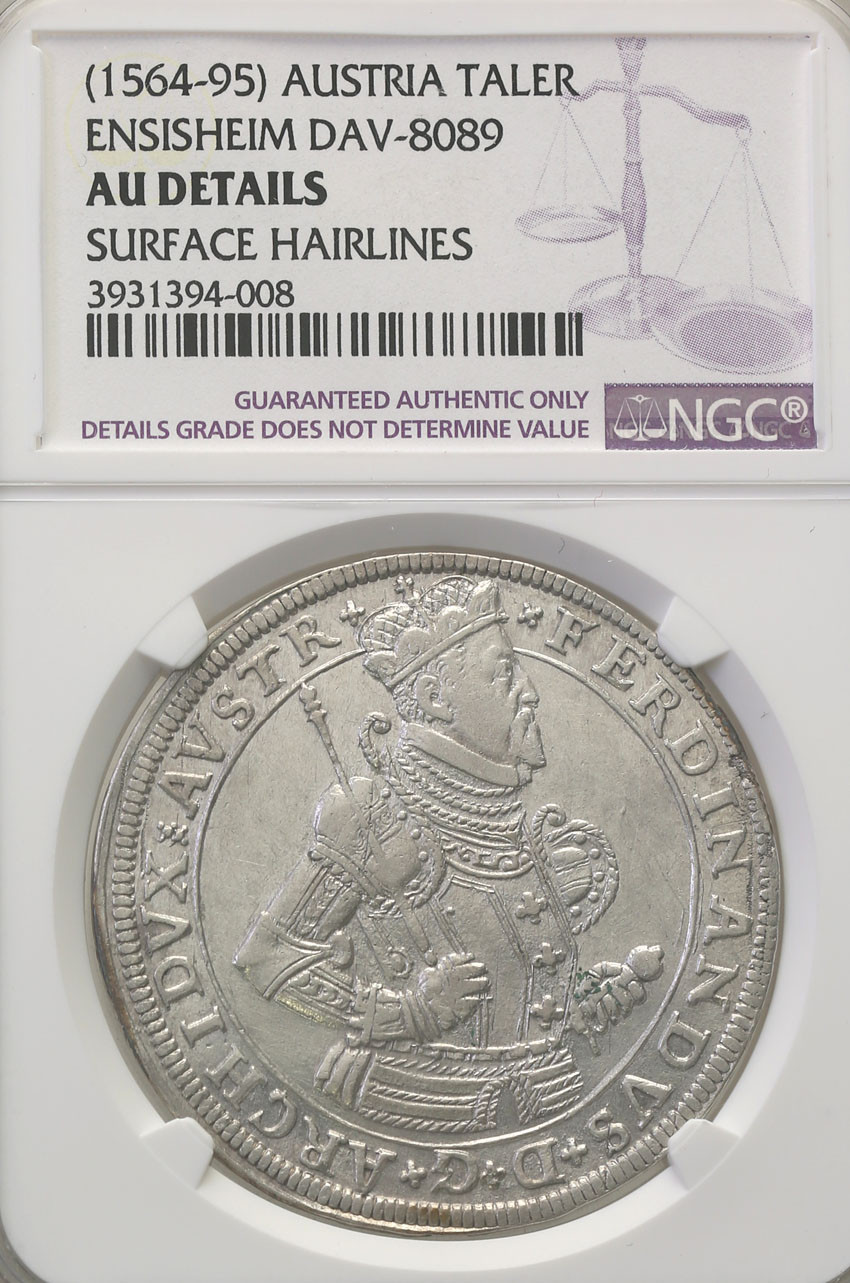 Austria. Talar bez daty (1564-95) Ensisheim NGC AU
