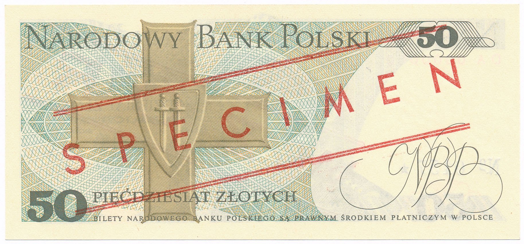 Banknot. 50 złotych 1982 seria DA WZÓR/SPECIMEN