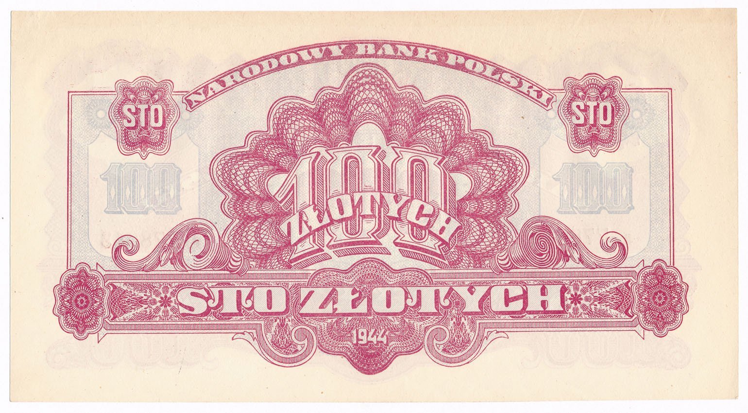 Banknot. Polska powojenna 1944-1952. 100 złotych 1944 ...owe seria AX (R4)