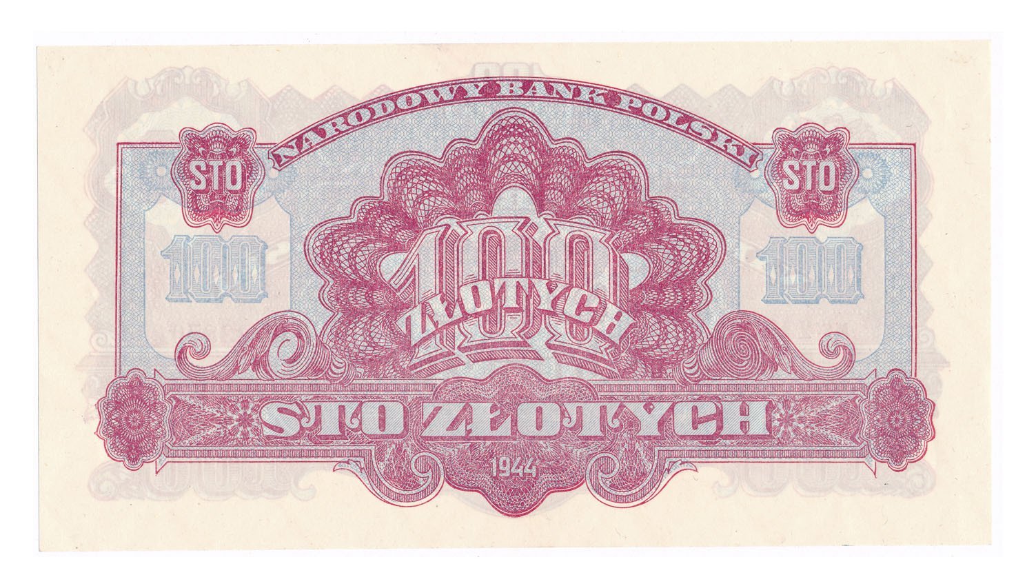 Banknot. Polska powojenna 1944-1952. 100 złotych 1944 ...owe seria MX (R4)
