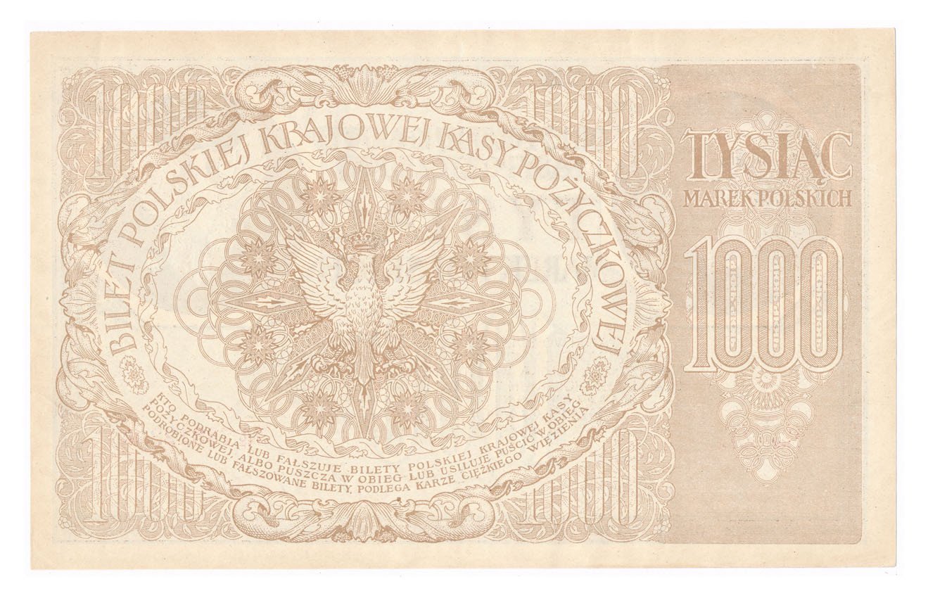 Banknot. 1.000 marek polskich 1919 Kościuszko seria ZL