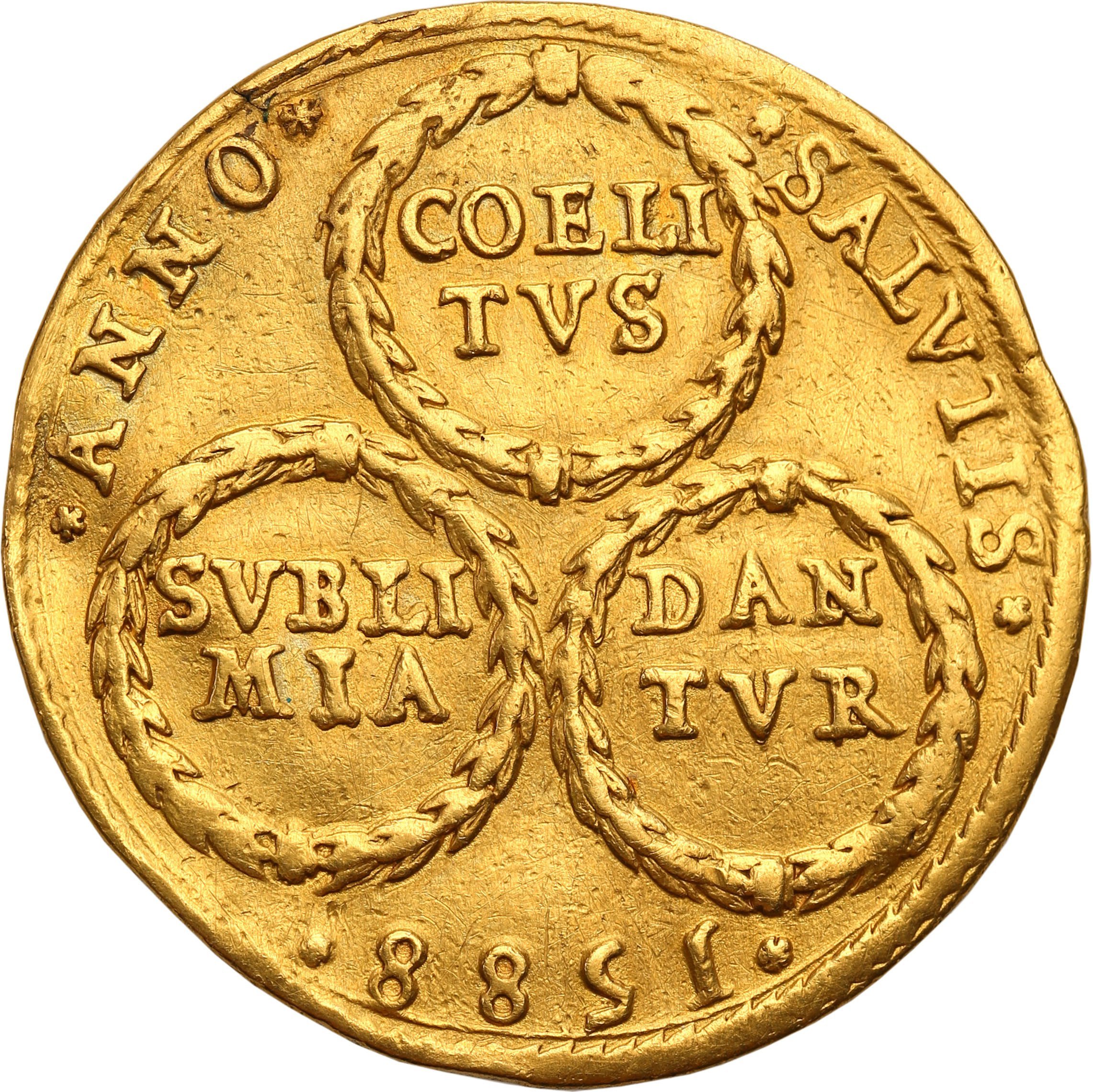 Zygmunt III Waza. Półportugał medalowy wagi 5 dukatów 1588 (Kapelusznik) - Rzadkość R8