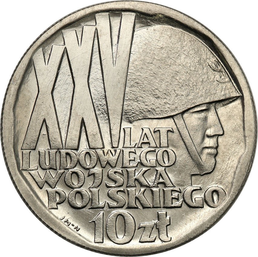 PRL. PRÓBA Nikiel 10 złotych 1968 Wojsko Ludowe