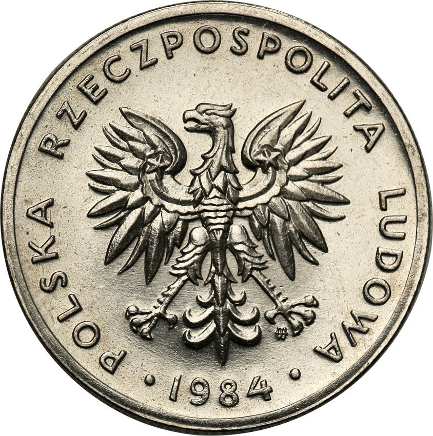PRL. PRÓBA Nikiel 20 złotych 1984 nominał