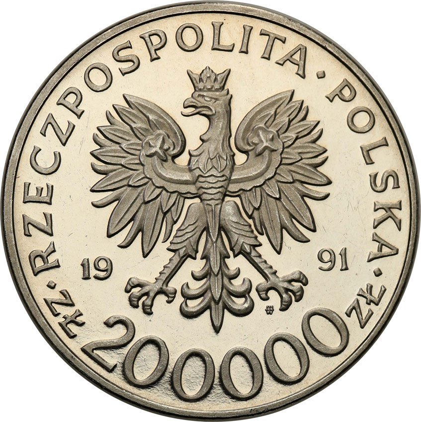 III RP. PRÓBA Nikiel 200 000 złotych 1991 Targi Poznańskie