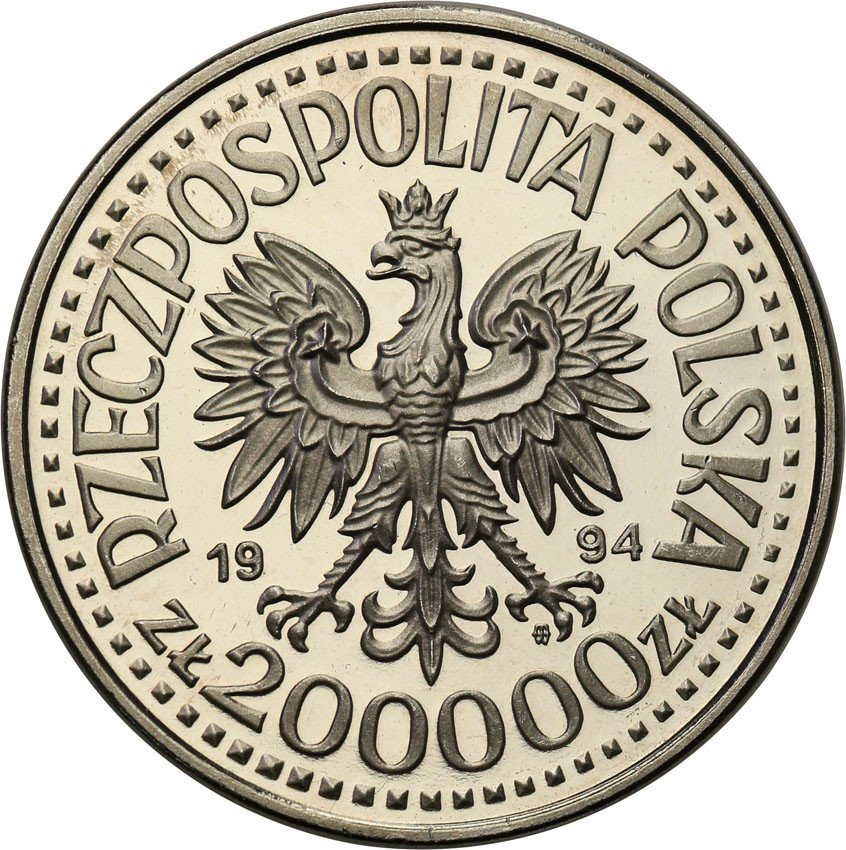 III RP. PRÓBA Nikiel 200 000 złotych 1994 Monte Casino