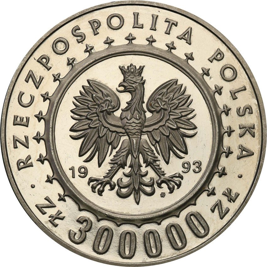 III RP. PRÓBA Nikiel 300 000 złotych 1993 Zamek w Łańcucie