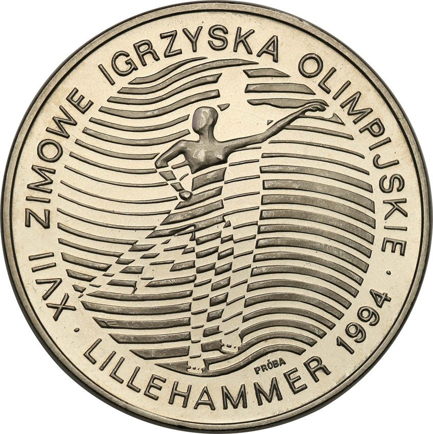 III RP. PRÓBA Nikiel 300 000 złotych 1993 XVII Zimowe IO. Lillehammer