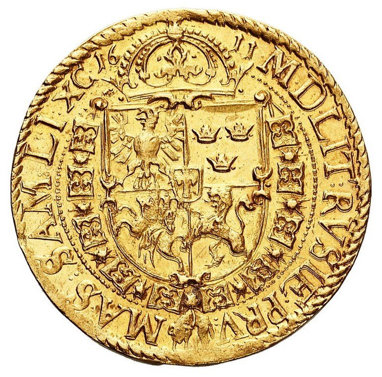 Zygmunt III Waza. Półportugał koronny (5 dukatów) 1611, Kraków