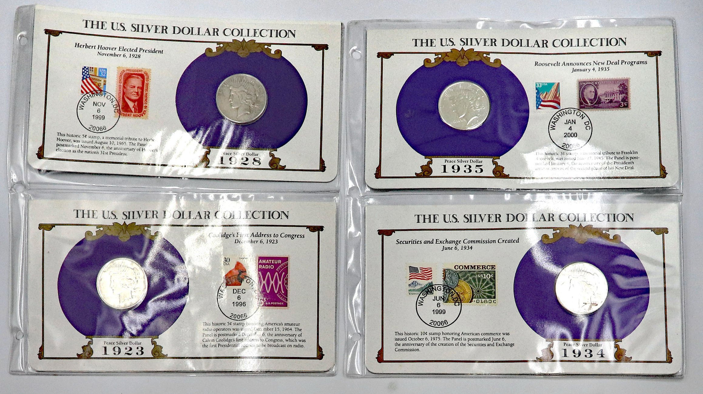 USA. Dolar 1923, 1928, 1934, 1935, zestaw 4 monet