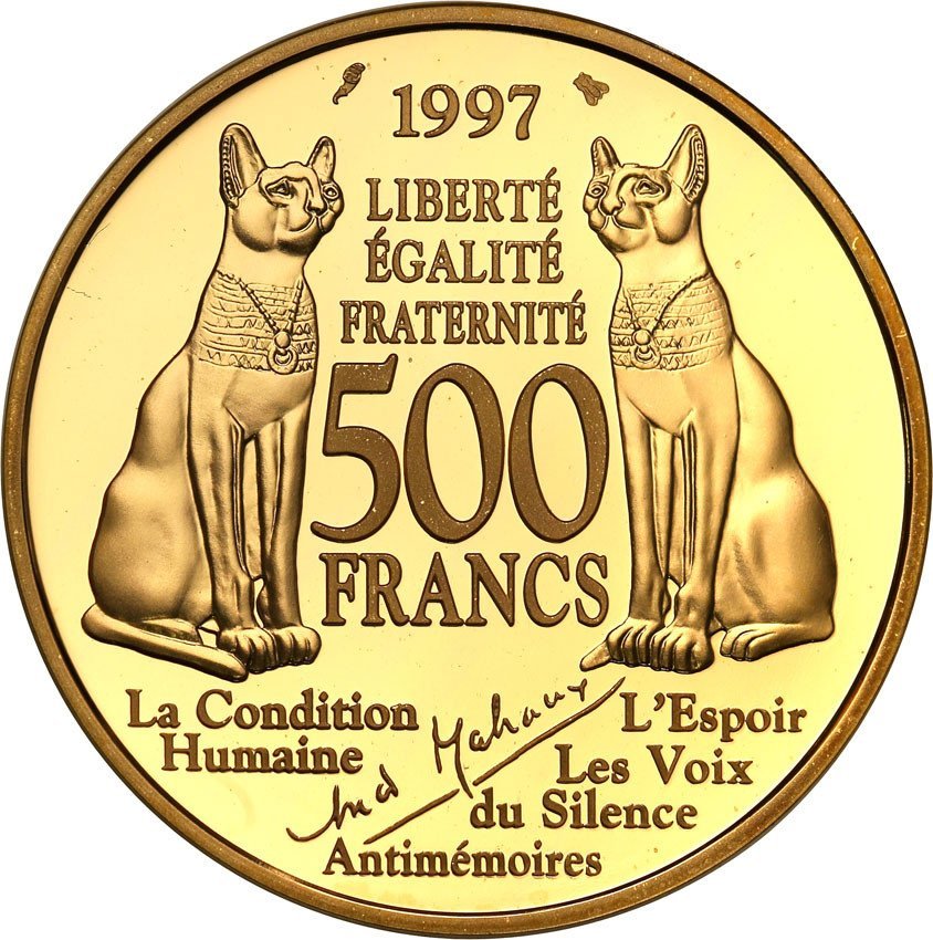 Francja. 500 franków 1997 Andre Malraux