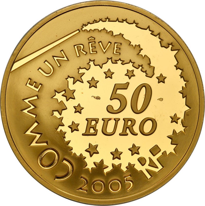 Francja. 50 Euro 2005 Hello Kitty
