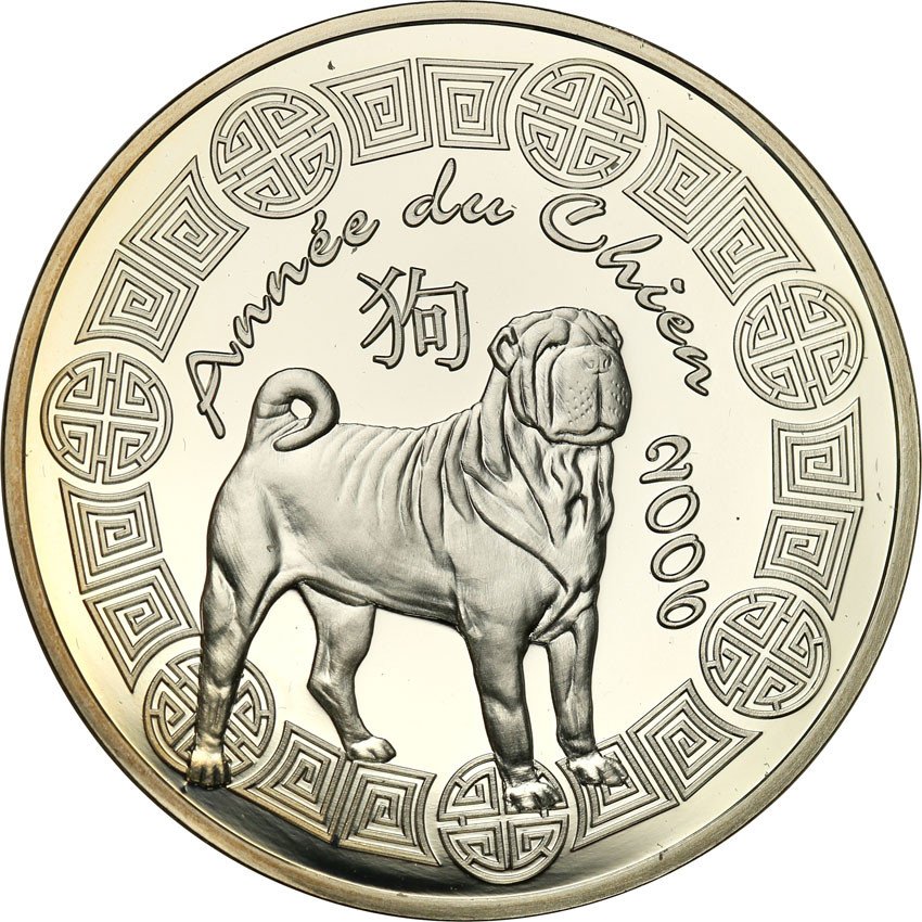 Francja. 1/4 Euro 2006 Chiński rok psa