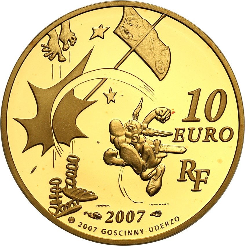 Francja. 10 Euro 2007 Asterix - Wolność