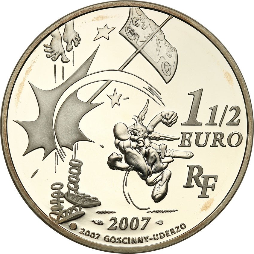 Francja. 1.5 Euro 2007 Asterix - Bankiet