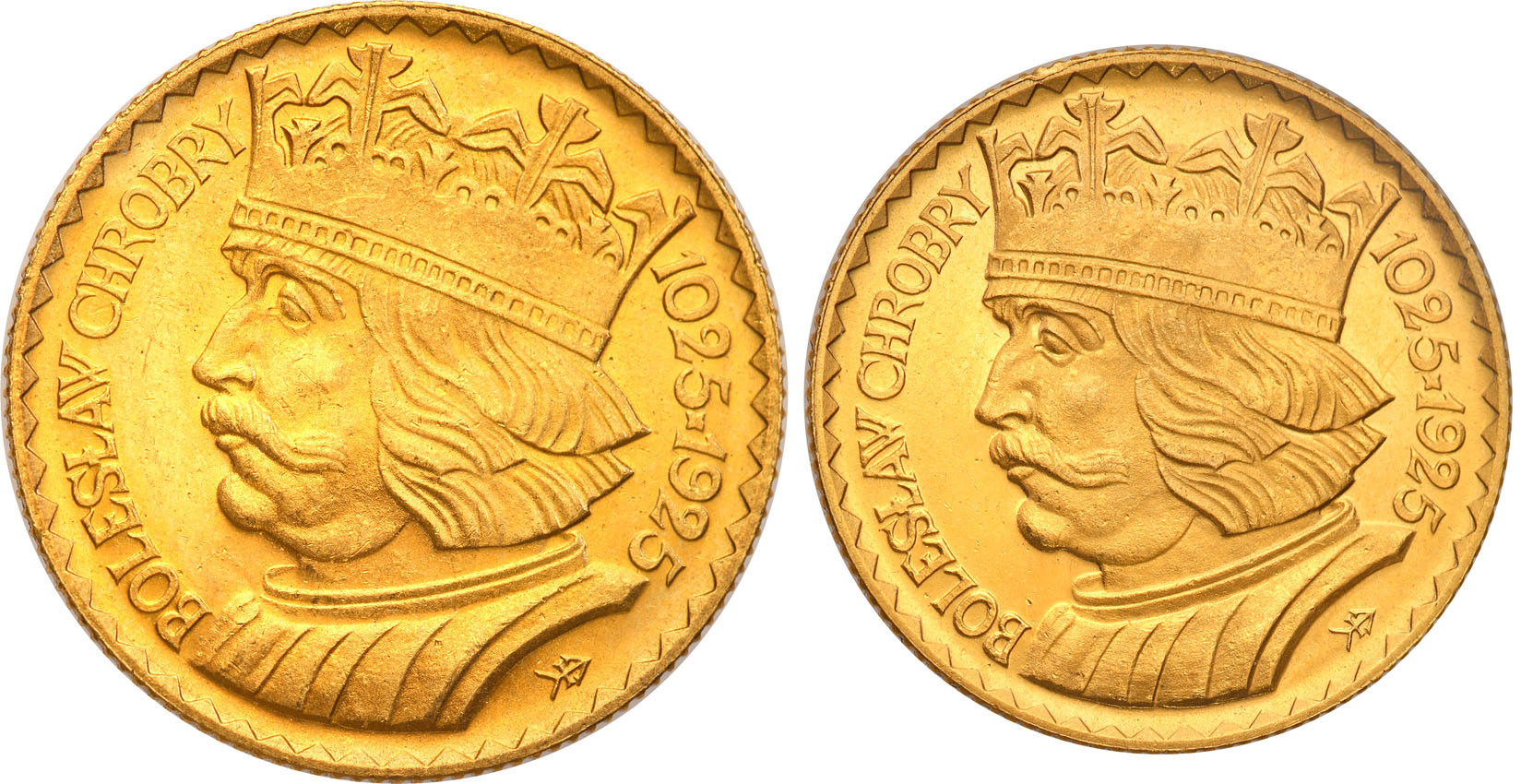 II RP. 10 + 20 złotych 1925 Chrobry (parka) zestaw 2 sztuk