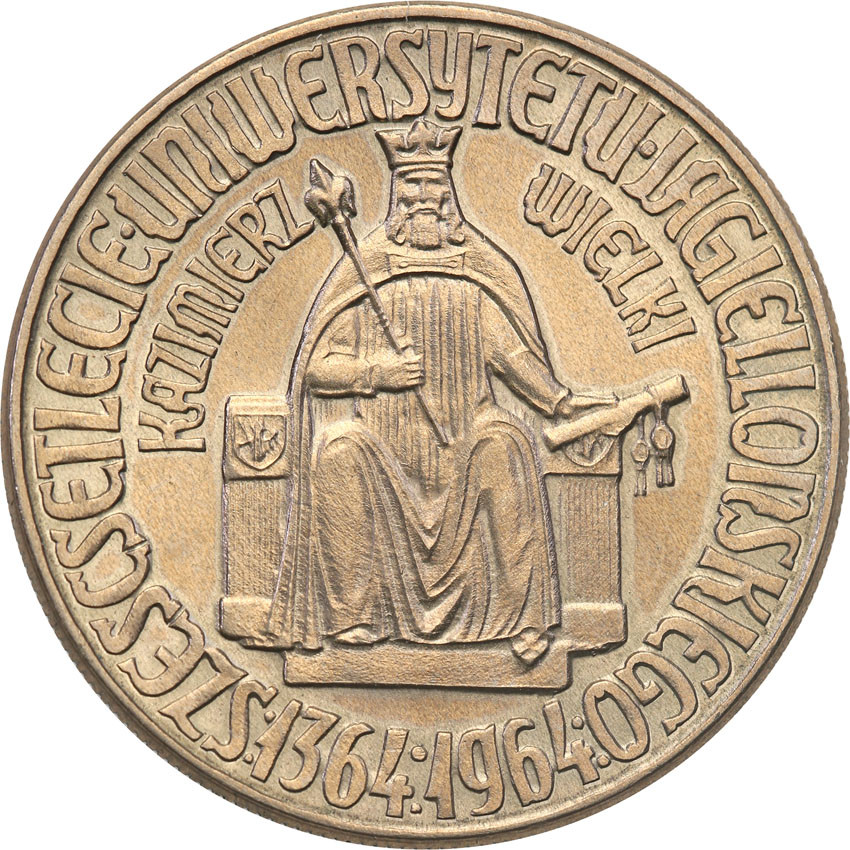 PRL. PRÓBA miedzionikiel 10 złotych 1964 Kazimierz Wielki (bez napisu PRÓBA)