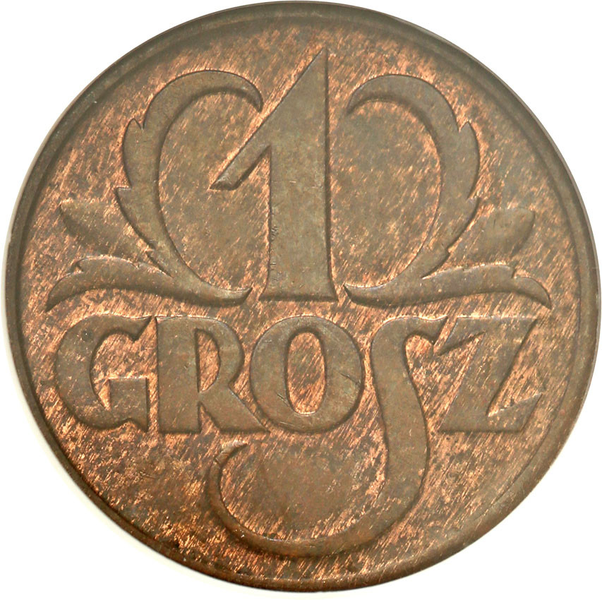 II RP. 1 grosz 1935 NGC MS64 BN