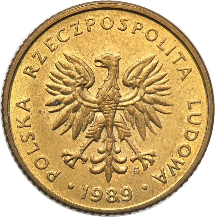 PRL. PRÓBA mosiądz 10 złotych 1989